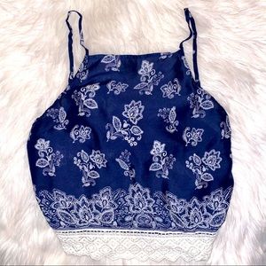 a&f paisley crop top